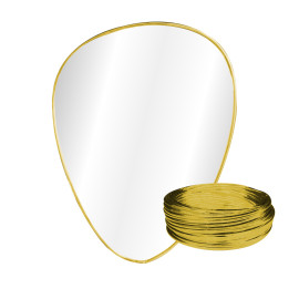  MOLDURA FLEXIVEL PARA ESPELHO ATE 6 MM 50 METROS DOURADO