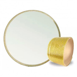 MOLDURA FLEXIVEL PARA ESPELHO ATE 5 MM 10 METROS GLITTER DOURADO